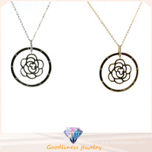 Vente en gros de bijoux en forme de bijoux roses à la mode à la mode 925 collier en argent sterling (N6731)